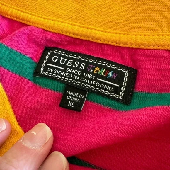 Vintage Guess X J Balvin Bright Pink Oversized Short Sleeve Tee / xlarge - Picture 5 of 8